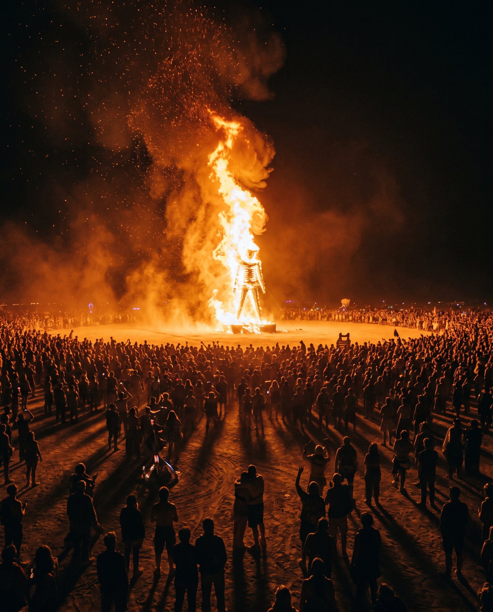 The Man burns on Saturday night (illustration, AI-generated)